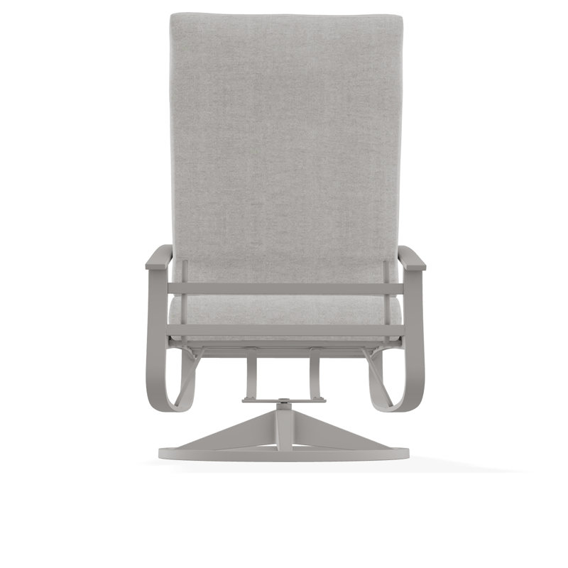 Belle Isle Outdoor Lounge Chair, Warm Gray, Ticking Fog
