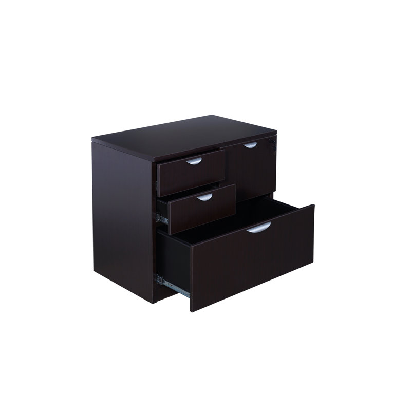 Case Goods 31'' Wide 4 -Drawer File Cabinet, Mocha