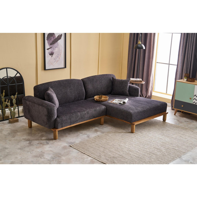 Corner Sofa, Anthracite, Right Hand Facing
