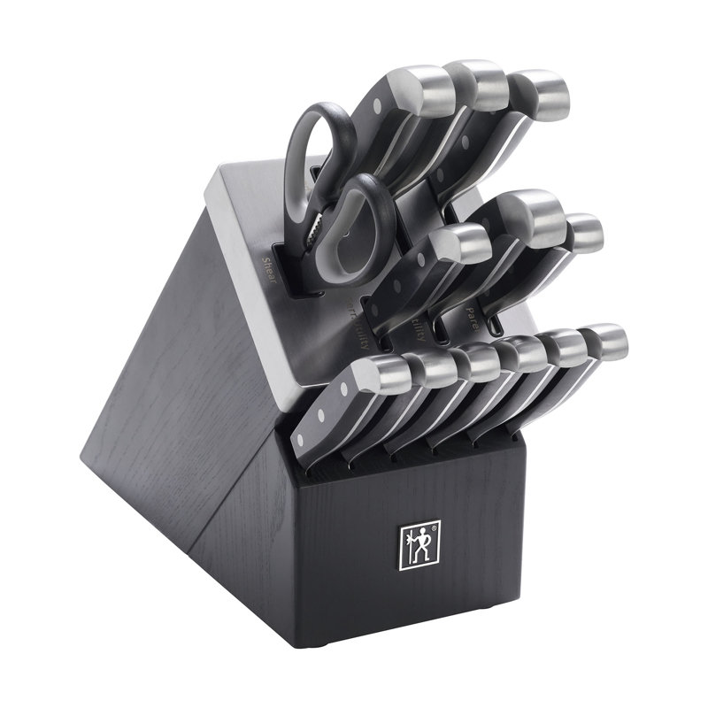 HENCKELS Statement 14-Pc Self-Sharpening Black Knife Block Set, Black