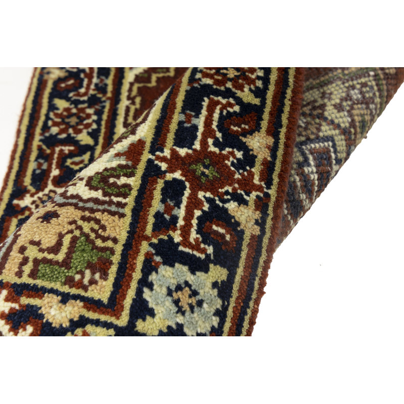 Hanoverton Oriental Handmade Hand-Knotted Rectangle 2' x 2'11" Wool Area Rug in Red/Black