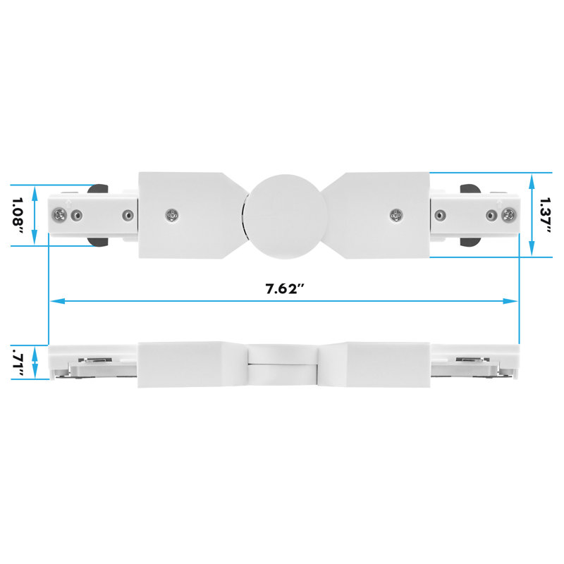 Connecteur d'éclairage sur rail Luxrit, Blanc