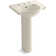 Veer™ Ceramic Pedestal Bathroom Sink with Overflow