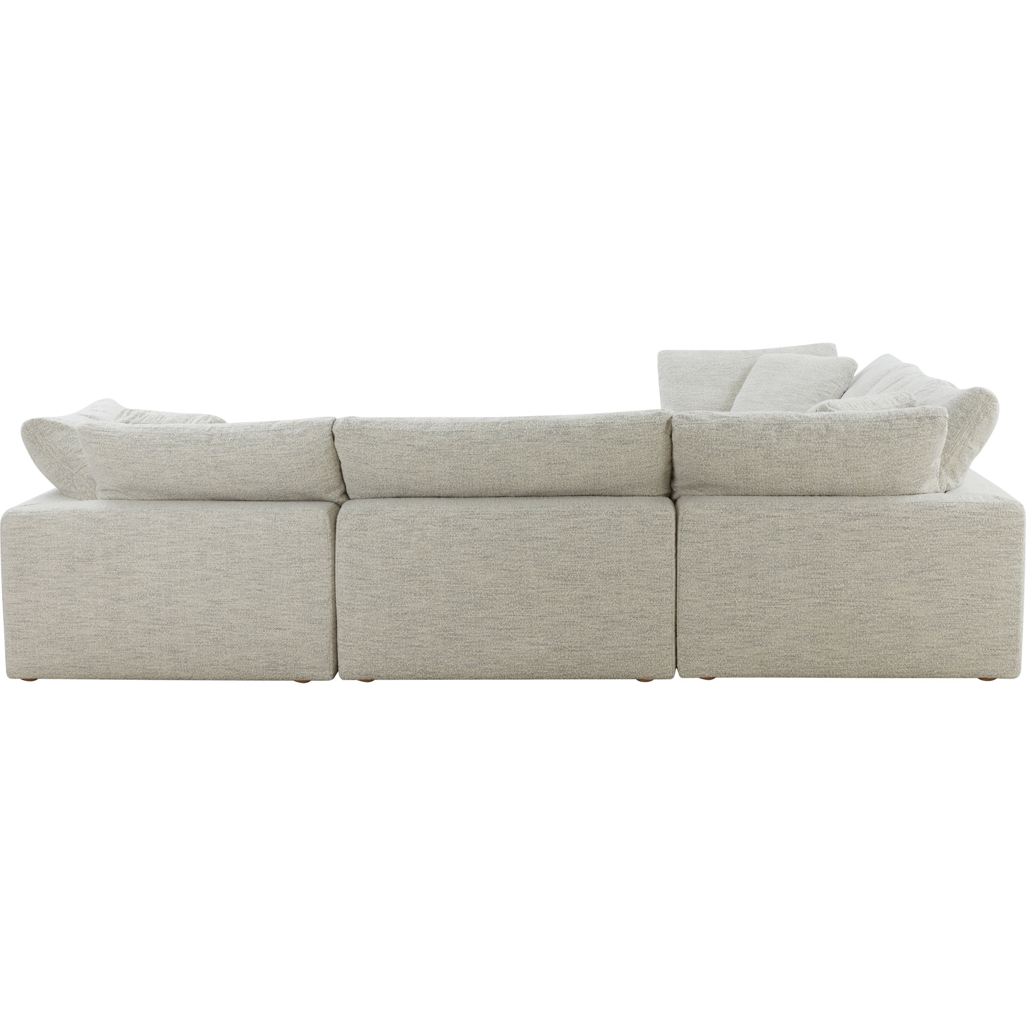 Tila 5 - Piece Performance Fabric Modular Sectional, Light Gray Livesmart®