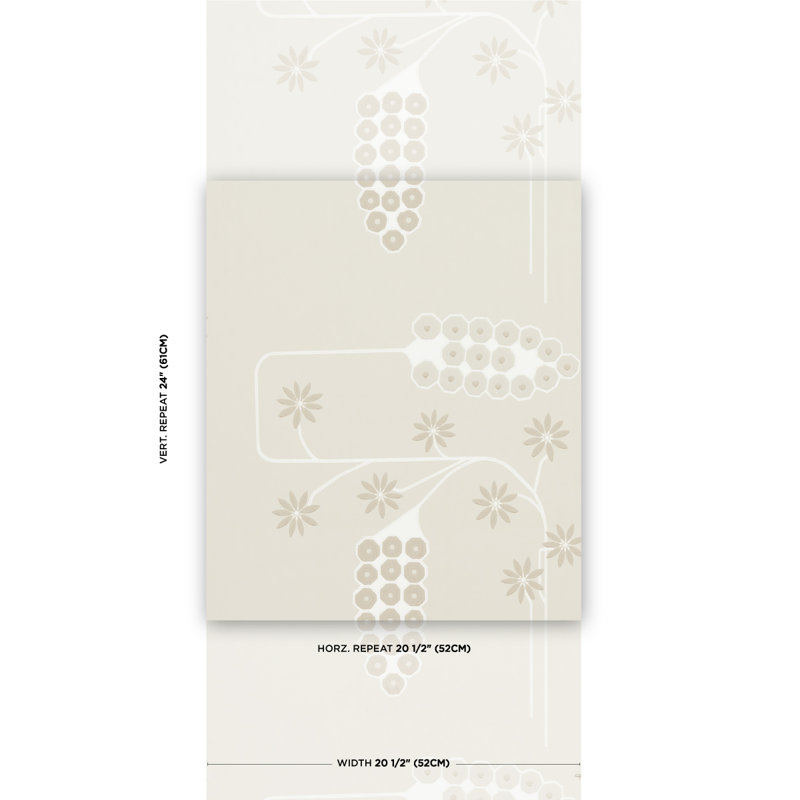 Schumacher x Neisha Crosland Hollywood Grape Wallpaper, Gesso