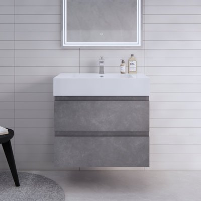 Babajide 29.5'' Single Bathroom Vanity with Acrylic Top