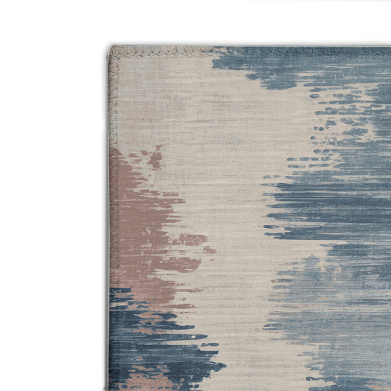 Watercolor Gray Indoor and Outdoor Area Rug, Rectangle 2' x 3'