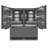 ZLINE Autograph Edition 72 in. 39.6 cu. ft. Panel Ready French Door Built-In Bottom Freezer Refrigerator with Water Dispensers and Ice Makers with Graphite Gray Interior and Accents-110427399