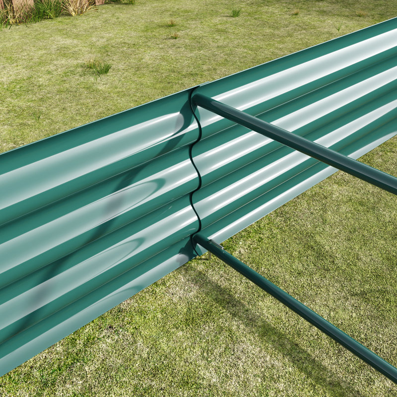 7.6X3.7X0.98Ft Metal Raised Garden Bed - For Flower, Vegetable, Herb Assembly, Rust-, Flowers, Veggies, Herbs Easy Rust-,