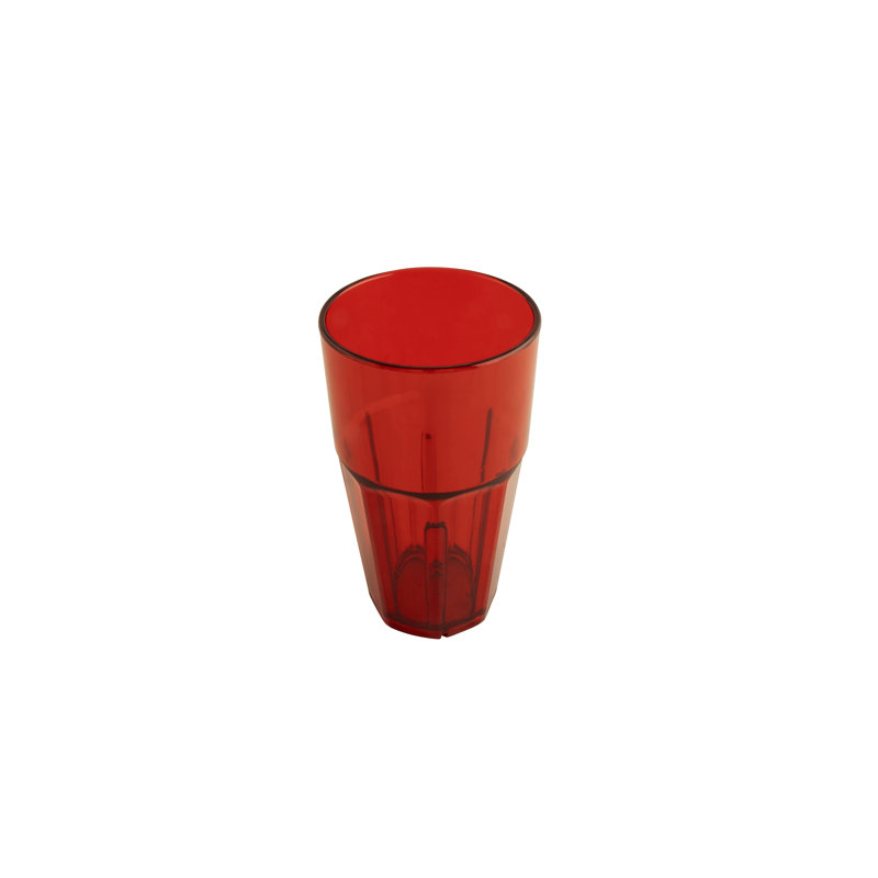 Drinking Glass Set, Red, 16 oz.