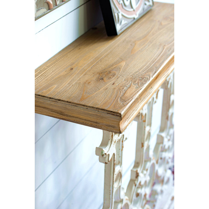 Console Table With Brown Wood Top