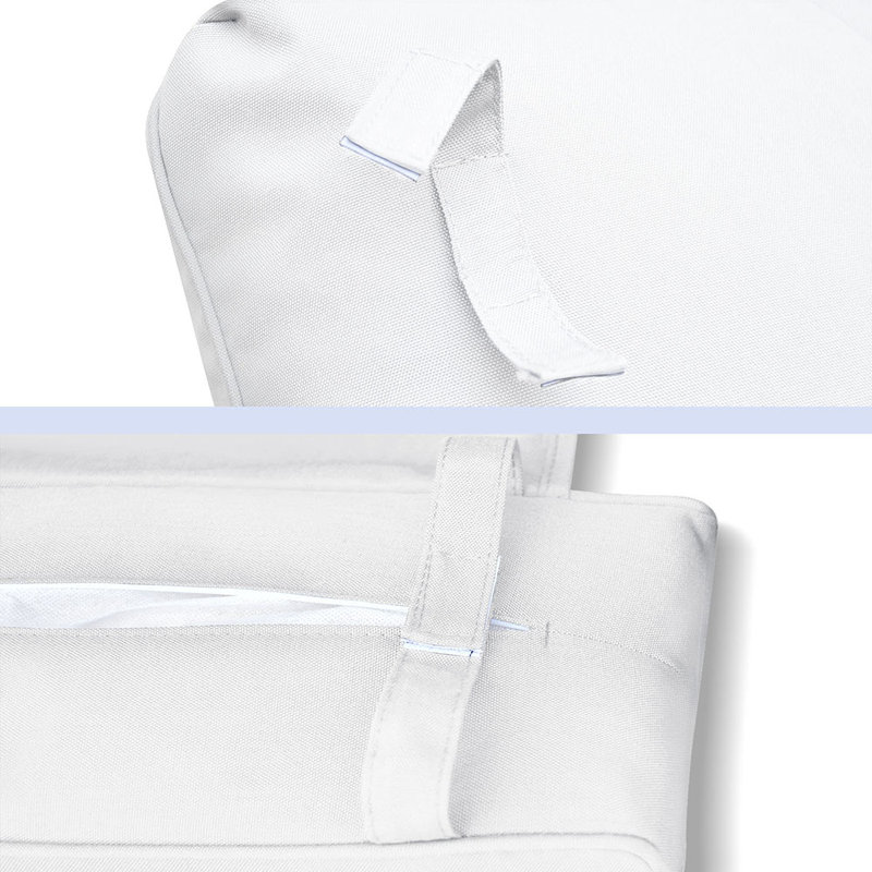 Outdoor 5.5'' Chaise Lounge Seat / Back Cushion, White