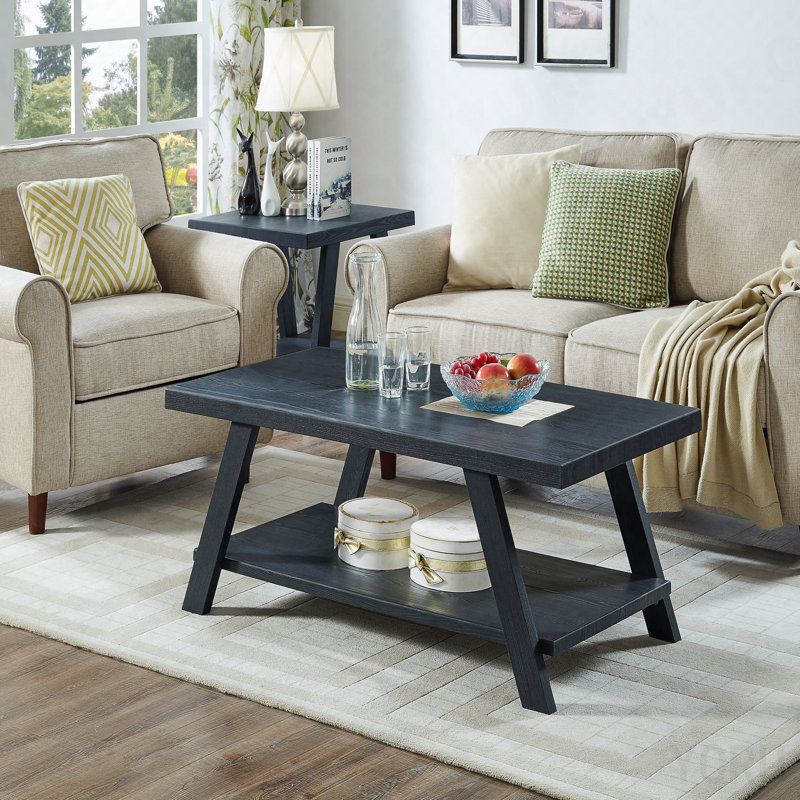Table basse Athens, 19" H x 48" W x 24" D, Black