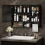 80x60CM Led Bathroom Mirror Cabinet, Bathroom Storage Cupboard With Towel Rack Adjustable Shelves-876989730