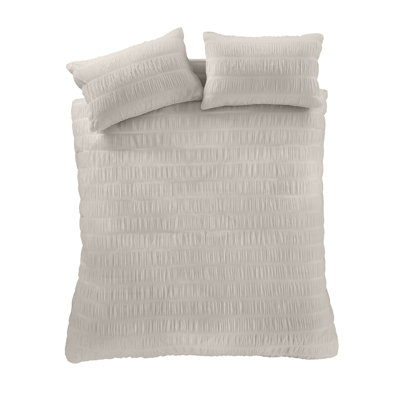 Seersucker Duvet Cover Set with Pillowcases