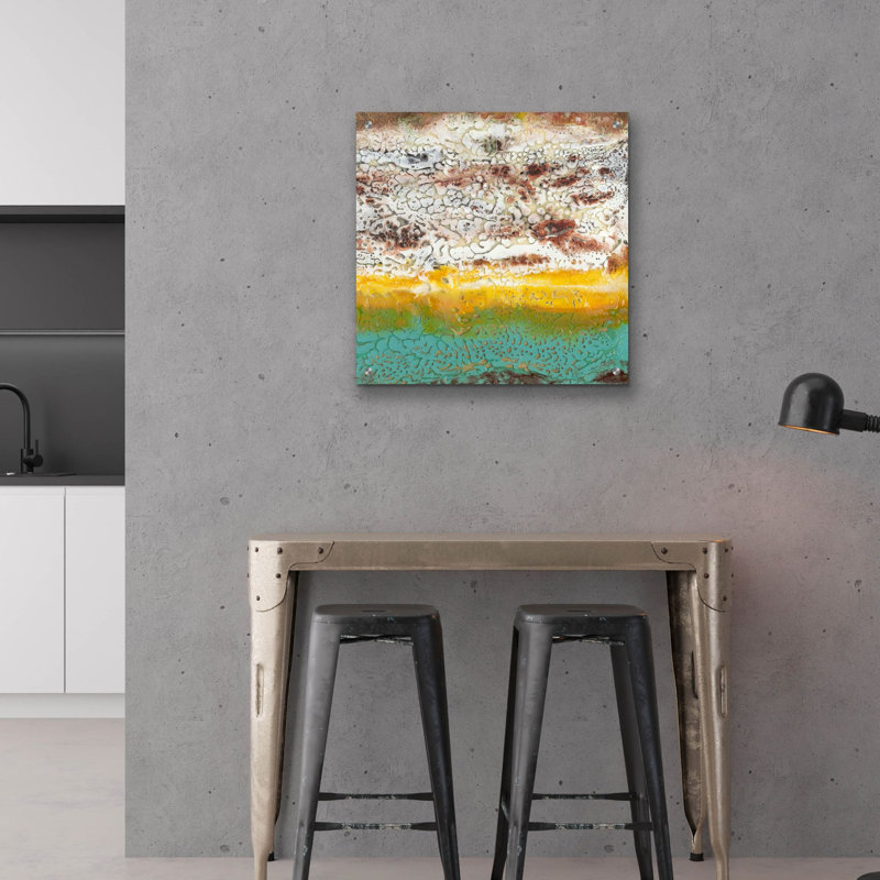«Arid 2» par Alicia Ludwig, art mural en verre acrylique, H 24 po x l 24 po x P 0,2 po