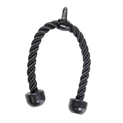 Power Systems 28" Double Tricep Rope Attachment for Cable Machines with Rubber Stopper