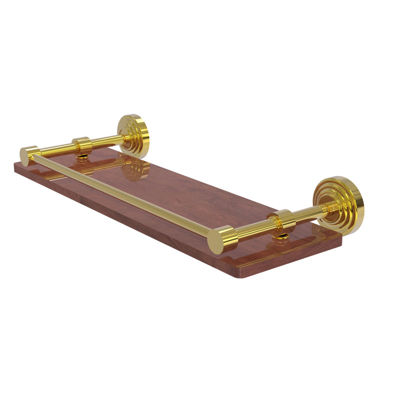 Beresford Bracket Shelf, Polished Brass, 3" H x 16" W x 5" D