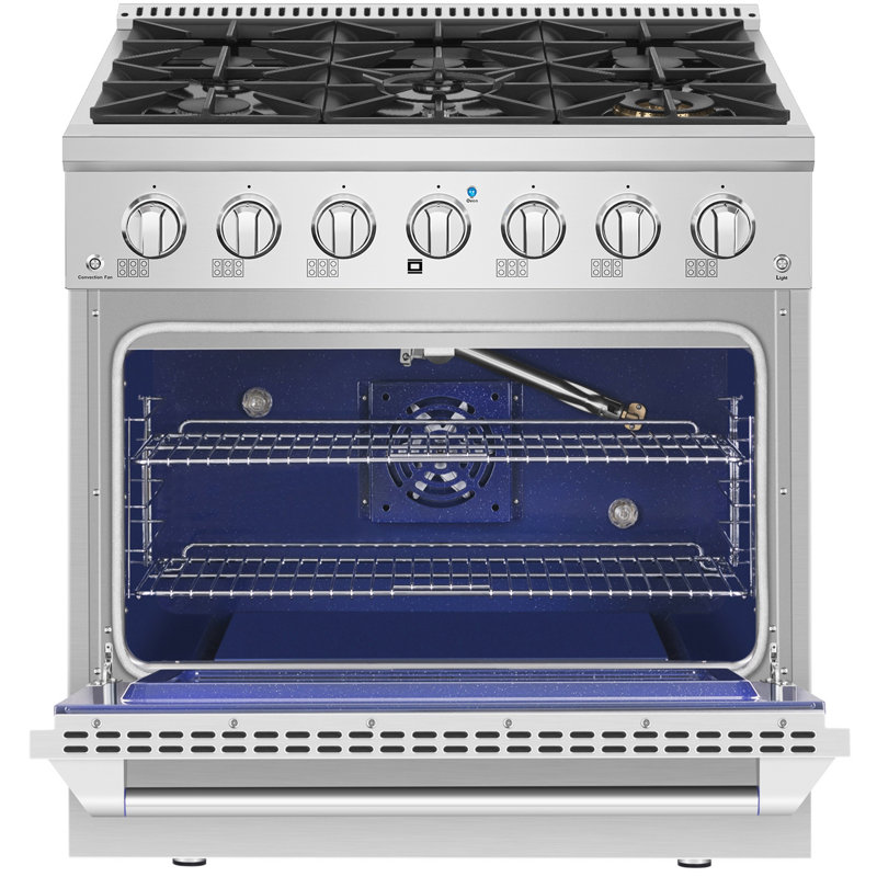 Empava 36" 5.2 Cubic Feet Slide-In Range