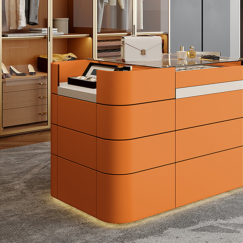 Vitrine de rangement légère pour bijoux, Orange