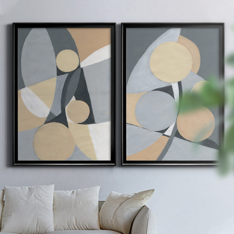 Millenium I - ensemble de 2 reproductions d'art, Pas de tapis, H 31,5 po x l 47 po x P 1,5 po, H 30,5 po x l 42,5 po x P 3 po