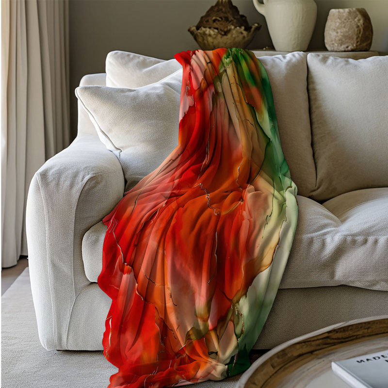 Jeté Sparkling Ruby Emerald - 1 pièce Sherpa Bl Premium, Grand lit
