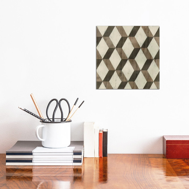 Driftwood Geometry I by June Erica Vess - Wrapped Canvas Print, 30.48 cm H x 30.48 cm W
