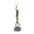 Deariah Polystone People Decorative Silver Sculpture with Stainless Steel Accents