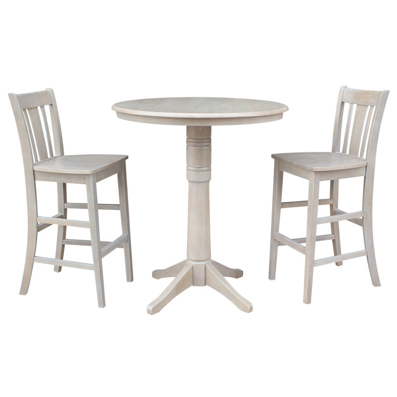 Ensemble de salle à manger 3 pièces Hazeleen, H 41,9 po x L 36 po x l 36 po
