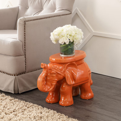 Epperson Elephant Ceramic Garden Stool by World Menagerie