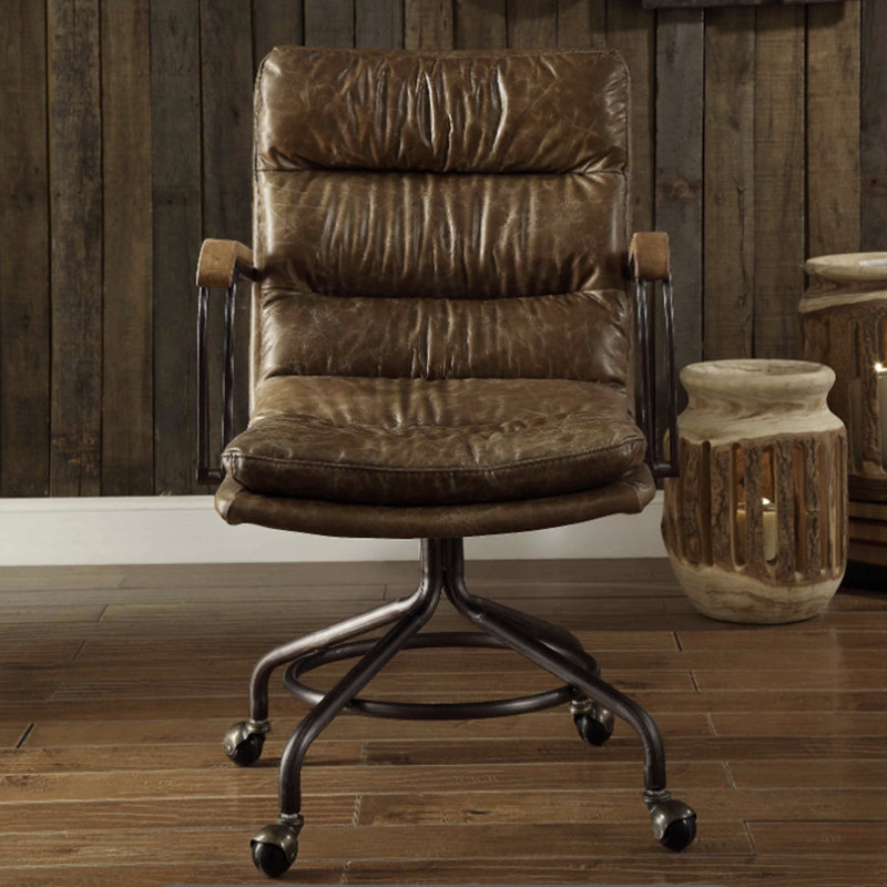 Harith II  Vintage Whiskey Top Grain Leather Office Chair