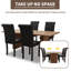 Ensemble de 6 chaises de salle à manger capitonnées et rembourrées à têtes de clou-1551457763