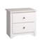 Table de chevet traditionnelle à 2 tiroirs l 23,25 po Wahhaj, table d'appoint traditionnelle, table de chevet, rangement pour chambre à coucher, salon, bureau, P 16 po x l 23,25 po x H 21,75 po, blanc-28330872