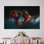 Toile imprimée: Décoration murale de chambre à coucher minimaliste - Couple étreignant, 1P