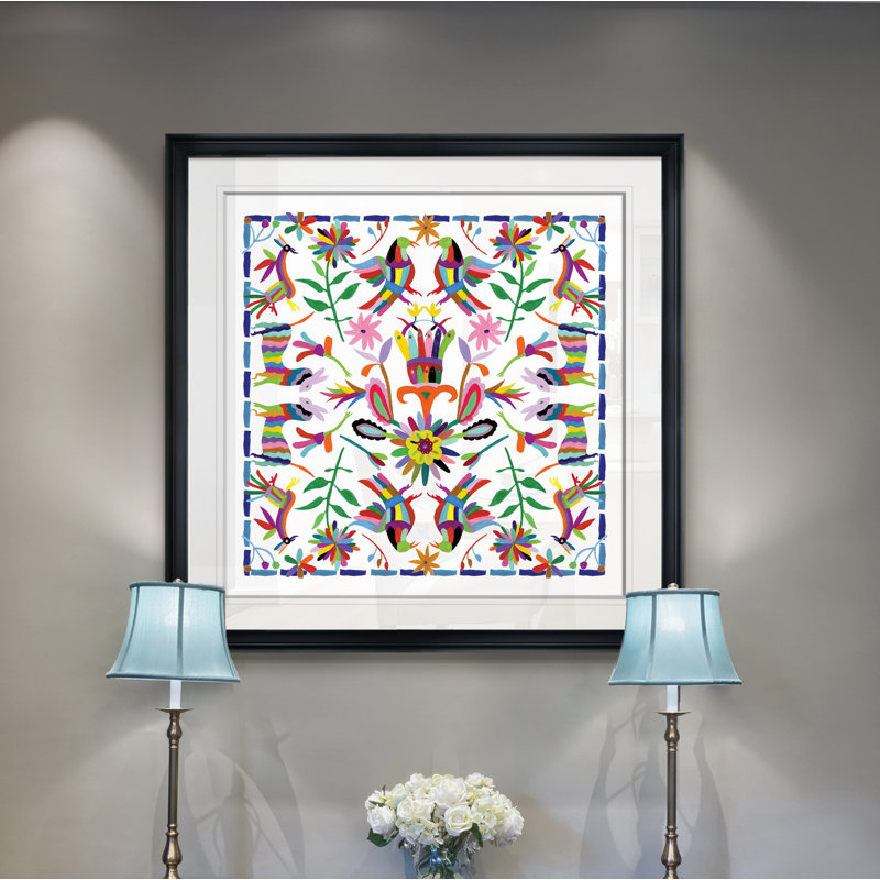Hallucination I, peinture, H 16 po x l 16 po x P 1,5 po, Cadre noir