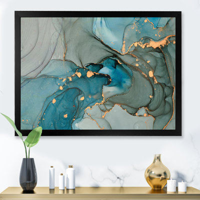 " Turquoise Gold Infused Marble "