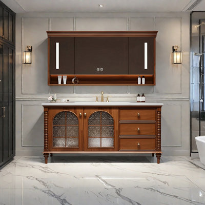 American retro-style rock plate bathroom cabinet