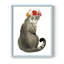 «Flower Crown Cats I», reproduction encadrée - bois massif-378418877-378418882