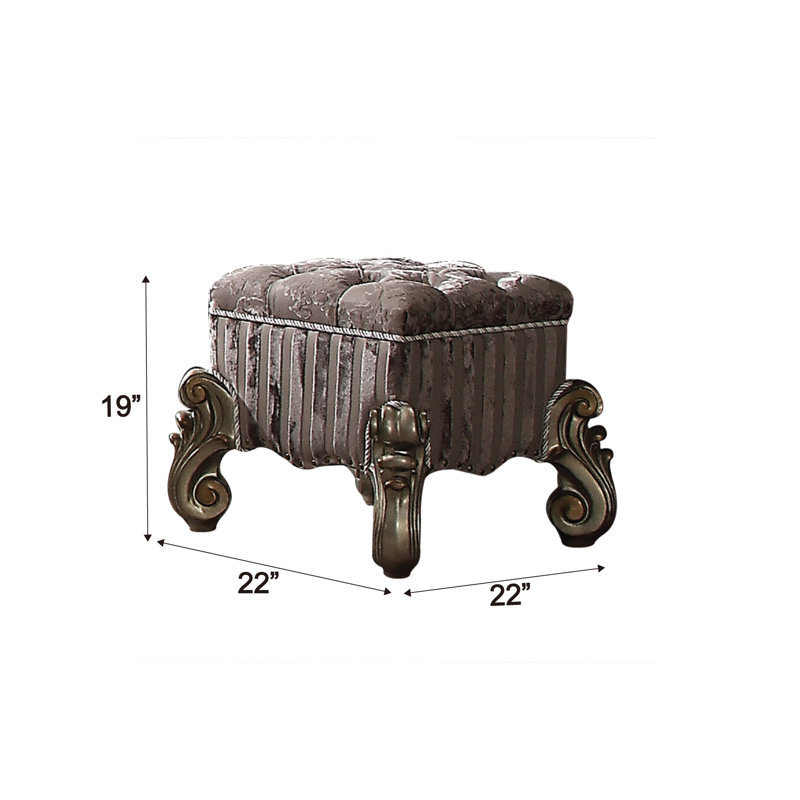 Tabouret de coiffeuse Carvajal, Platine antique