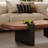 Mid-Century Modern Rectangular Coffee Table with Contrast Slab Legs