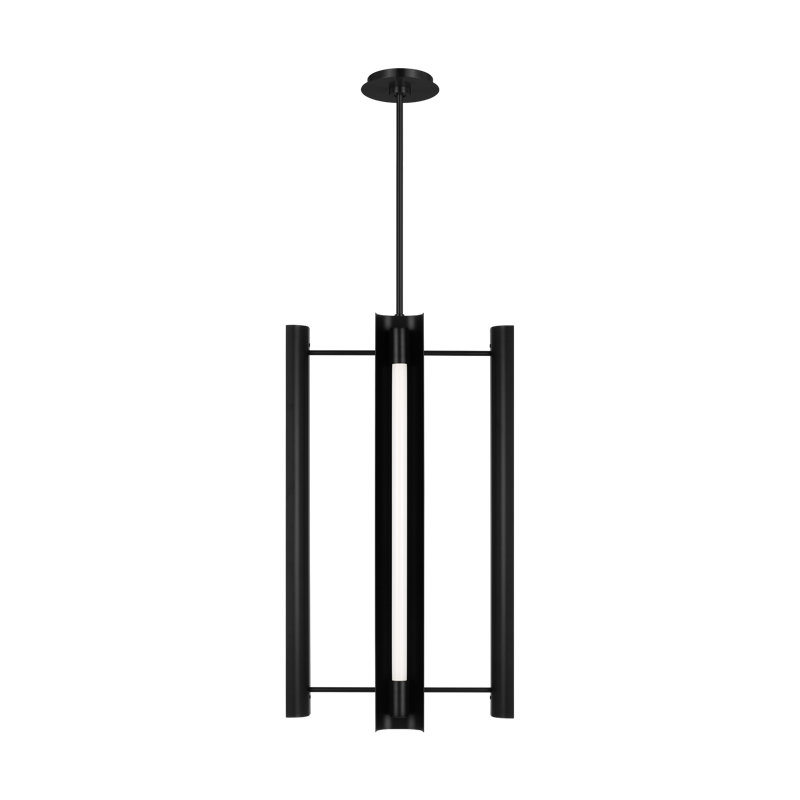 Carson LED Pendant, Midnight Black, 28" H x 16.13" W x 16.13" D, 4
