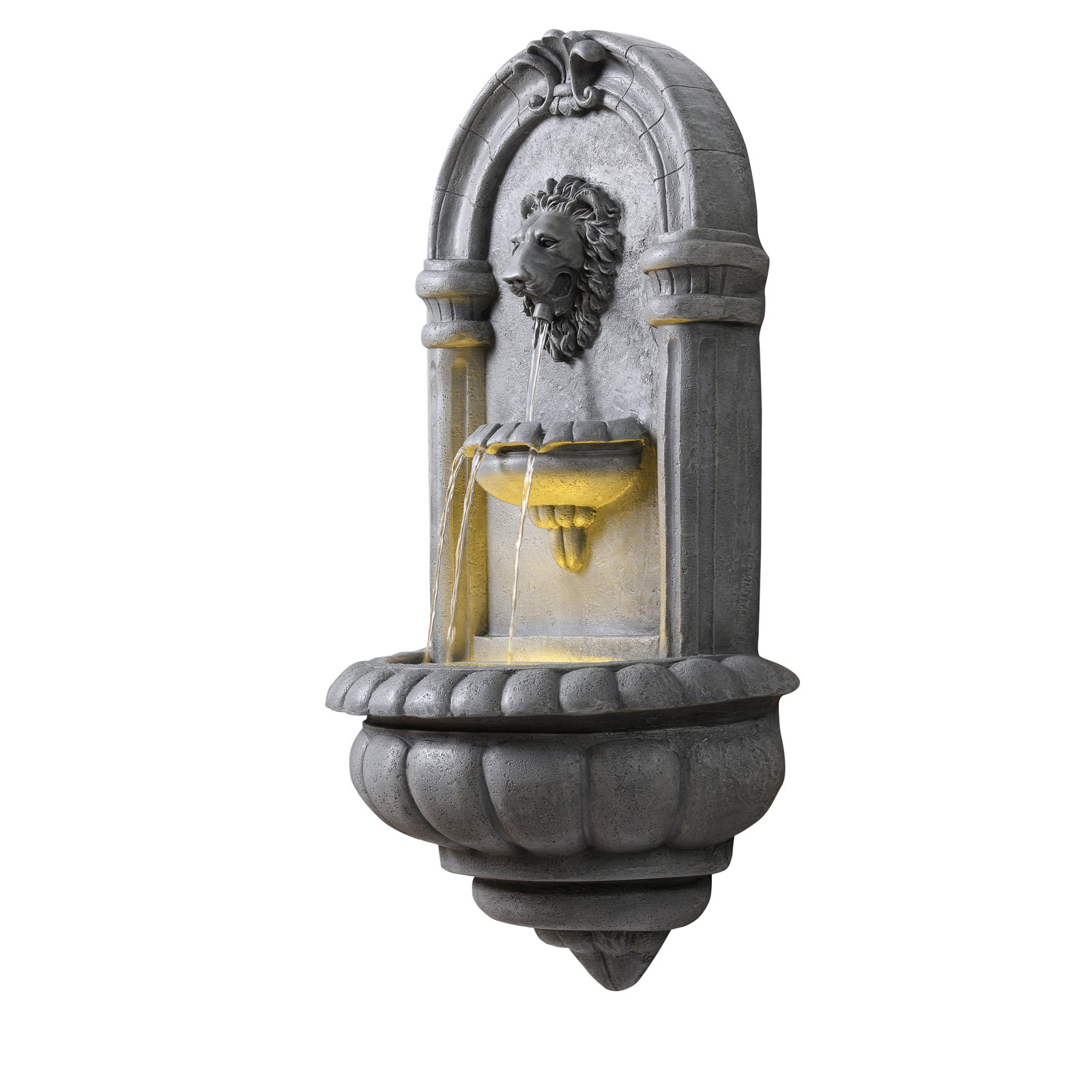 Jowett Tiered Fountain with Pump, Natural Stone