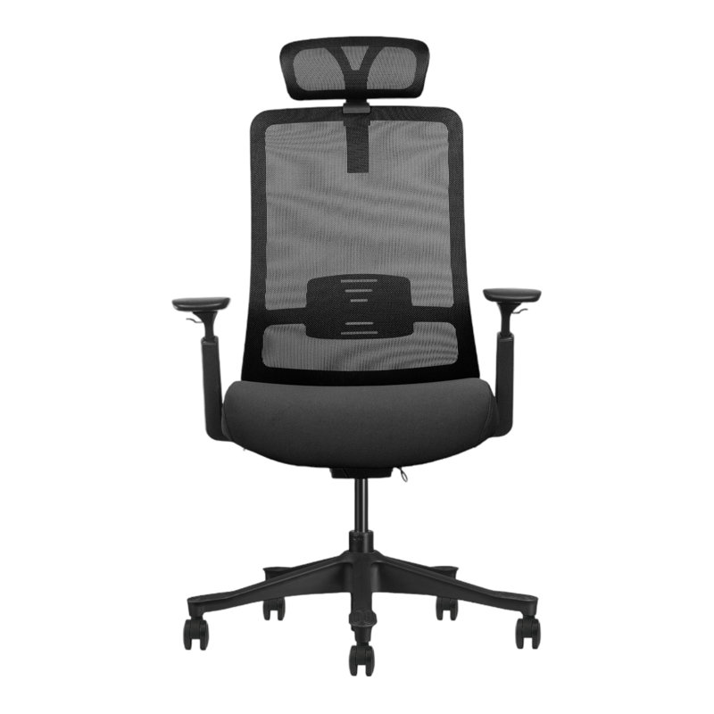 Chaise de bureau Lorilei, Noir, Noir