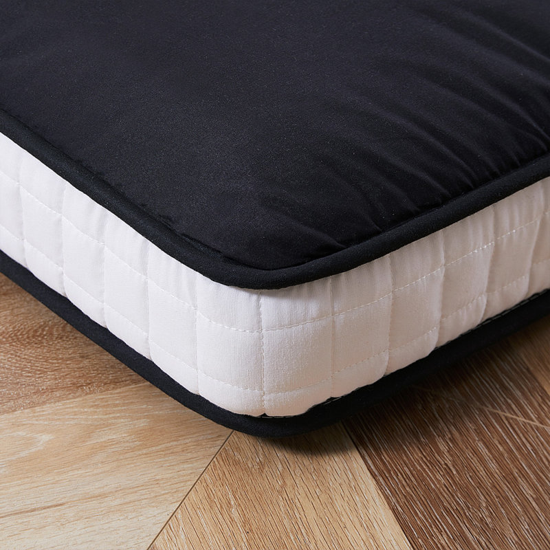 Foldable Floor Mattress, Guest Bed with Foam Filling, Space-Saving Sleeping Mat, Single/Double, Black/Single