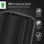 50 Liter Black Stainless Steel Dual Compartment Step Trash and Recycling Bin with Soft Close Lid, Odor Control Holders, and Removable Inner Buckets for Kitchen Waste Separation