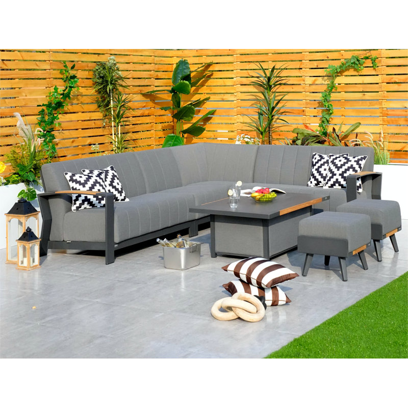 Ensemble de conversation modulaire avec coussins 7 pièces Kimbler