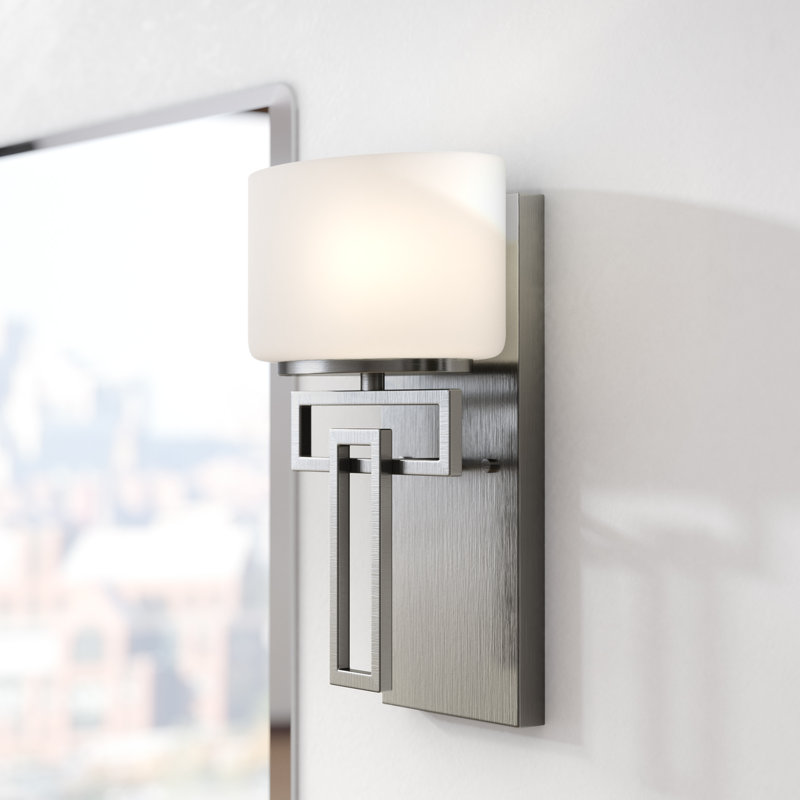 Lanza 1-Light Wall Sconce, Antique Nickel, Incandescent