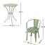 Ensemble de 3 pièces en métal KD pour extérieur, en fer, résistant à l'eau, table et chaises 61,5 x 61,5 cm, hauteur 75 cm, poids 14,9 kg.