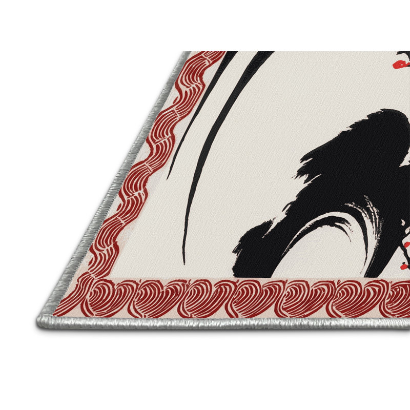 Tapis cramoisi à pétales, Carré 7 pi