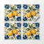 Carreaux de mosaïque adhésifs en vinyle 12 po x 12 po, motif citron méditerranéen